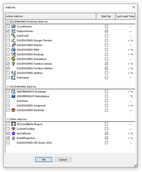 NVIDIA Control Panel showing the Manage 3D Settings option for optimizing SOLIDWORKS performance.