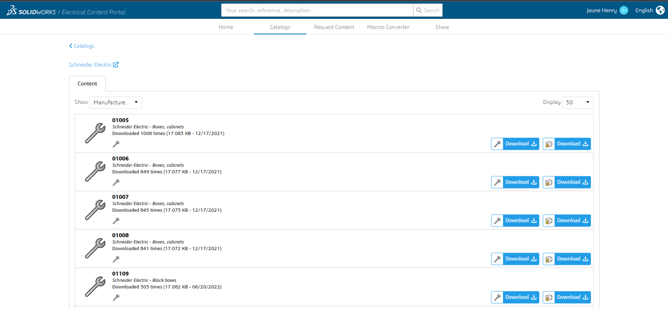 SOLIDWORKS Electrical Schematic: How to download additional components ...