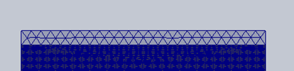 Example of mesh element preview in SOLIDWORKS static simulation setup.