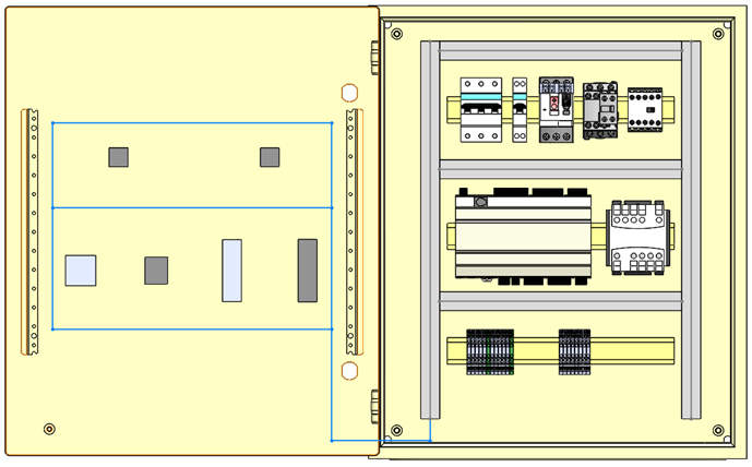 Example of a project using SOLIDWORKS Electrical 3D, showcasing 3D electrical design capabilities.