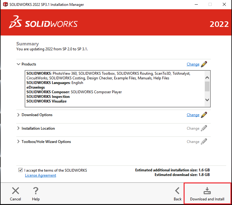 How to update SOLIDWORKS Service pack version